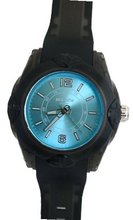 Waooh - MIAMI 44 Black Wristband with Color Dial Turquoise