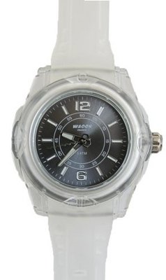 Waooh - MIAMI 44 White Wristband with Color Dial Grey