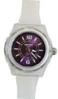 Waooh - MIAMI 44 White Wristband with Color Dial Purple