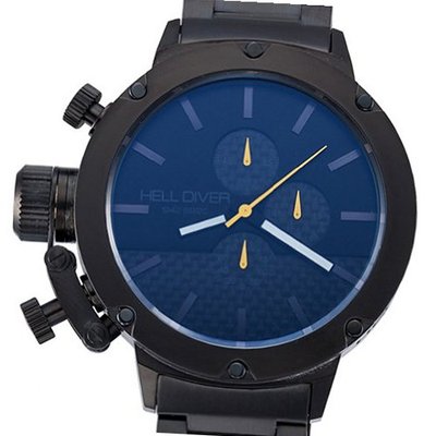 [ HELL DIVER ] NEW Black Stainless-Steel Blue SB2C-4001MBK