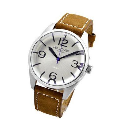[ HELL DIVER ] NEW Natural Leather Band Brown_White Dial SB2C-2002SIL
