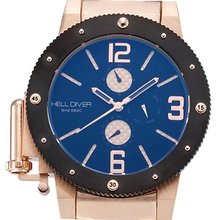 [ HELL DIVER ] NEW Rose Gold Stainless-Steel Blue SB2C-1002MRGBK
