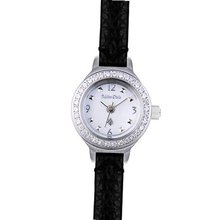 [ MILTON STELLE ] NEW Leather Strap Black Band_White Dial MS104-S