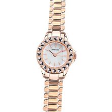 [ MILTON STELLE ] NEW Stainless-Steel Rose Gold_White Dial_Cubic Bezel MS199R