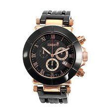 [ ZASPERO ] NEW Black Stainless-Steel Wrist Black MG301-01