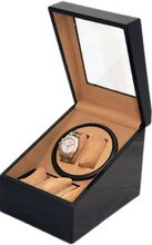 uWatchBuddy BRAND NEW BLACK COLOR 2+3 AUTOMATIC DUAL / DOUBLE WATCH WINDER + 3 DISPLAY STORAGE BOX BATTERY OR AC/DC POWER 
