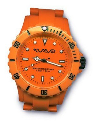 Wave Gear Unisex Sports Colourful Orange Ocean Oc1001OO With Colour Matched Polycarbonate Strap