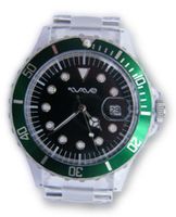 Wave Gear Unisex Sports Green & Clear Tidal TD1001GC With Clear Polycarbonate Strap