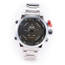 Digital LED Stainless Light Alarm Date Stop Sport Quartz + Gift Box US Stock