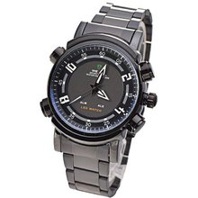 Mudder WEIDE Date Day Alarm Multi-purpose T2 Time Analog Digital LED Diving Sports