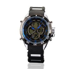 Weide Digital-Analogue Blue Letters Chronograph Rubber Band Quartz WH1103-R