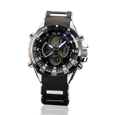Weide Digital-Analogue White Hands Chronograph Rubber Band Quartz WH1103-R