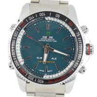 Weide Dual Display LED Blue Dial Stainless Steel Quartz WH903-BLU