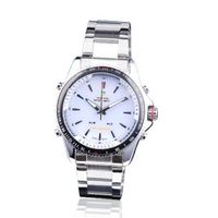 Weide Dual Display LED White Dial Stainless Steel Quartz Fashion WH903-W