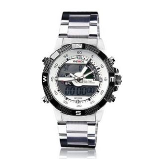 Weide Fashion Dual Time Display Stainless Steel Wrist WH1104-SW