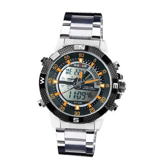 Weide Fashion Sports Dual Time Display Stainless Steel Wrist WH1104-SO