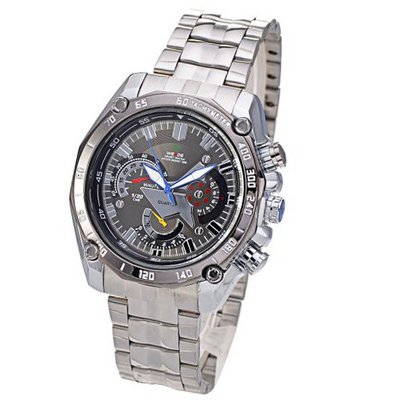 WEIDE Quartz  Analoge Display Fashion Luminous Hand es With Stainless Steel Band