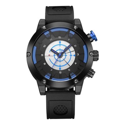 Weide Round Black Blue