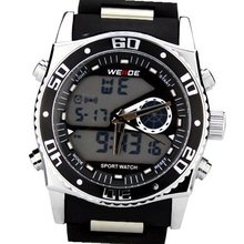 Weide Sports Black Bazel Digital Quartz Alarm 24 Hours Black Rubber Strap Wrist WH-2316B