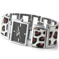 WEIQIN Black Dial Leopard Lady  Girl Bangle Bracelet Quartz Wrist Gift WQI001