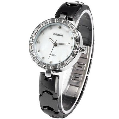 WEIQIN Bling Crystal Lady  MOP Dial Bracelet Ceramic Band Quartz Wrist WQI078