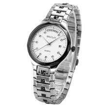 WEIQIN Charm Crystal White Dial Stainless Steel Band Quartz Wrsit WQI065