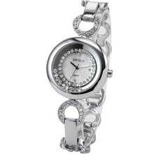 WEIQIN Charm Dress Crystal Lady  Slim Bracelet Stainless Steel Quartz WQI018