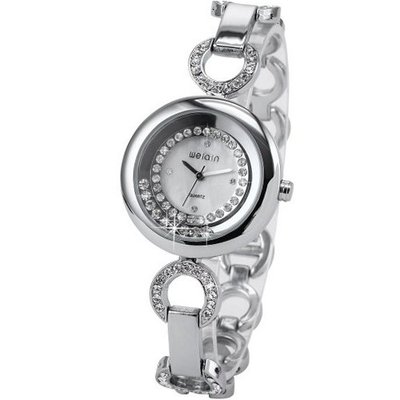 WEIQIN Charm Dress Crystal Lady  Slim Bracelet Stainless Steel Quartz WQI018