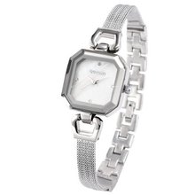 WEIQIN Crystal Lady Octangle Dial Bracelet Slim Stainless Steel Band Quartz Wrist WQI034