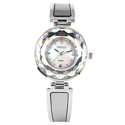 WEIQIN Elegant Bling Crystal Lady  Slim Bracelet Bangle Quartz Wrist WQI008