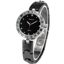 WEIQIN Luxury Bling Crystal Lady  Bracelet Ceramic Band Quartz Wrist WQI079