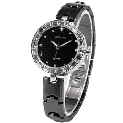 WEIQIN Luxury Bling Crystal Lady  Bracelet Ceramic Band Quartz Wrist WQI079