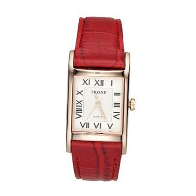 WeiQin New Fashion Leather Wrist Quartz Red WTH0102