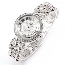 WEIQIN Sliver Bling Crystal Rotating Dial MOP Lady  Bracelet Quartz Wrist WQI038