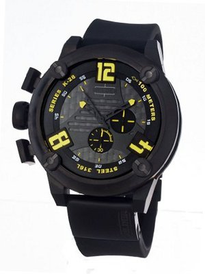 Welder 7104 K28 Chronograph Black Ion-Plated Stainless Steel Round