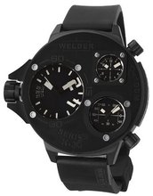 Welder by U-Boat K30 Oversize Triple Time Zone Black Ion-plated Steel Sport K30-9001