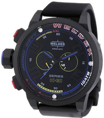 Welder by U-boat K31 Chronograph Black Rubber Strap Calendar K31-2601
