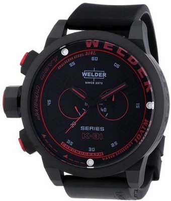 Welder by U-boat K31 Chronograph Black Rubber Strap Calendar K31-2602