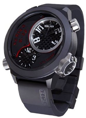 Welder by U-Boat K32 Oversize Triple Time Zone Black Ion-Plated Steel K32-9201