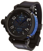 Welder by U-boat K34 Chronograph Black Steel Rubber Strap Calendar K34-2002