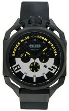Welder by U-boat K36 Chronograph Black Ion-Plated Steel Rubber Strap K36-2402