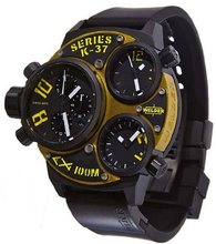 Welder by U-boat K37 Triple Time Zone Chronograph Black Ion-Plated Steel K37-6501