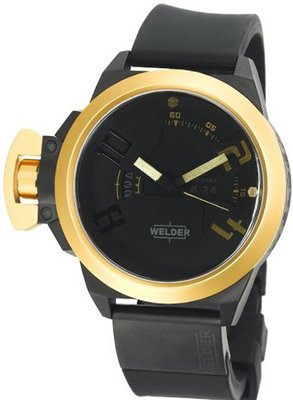 Welder K24-3403 K24 Analog Gold/Black Ion-Plated Stainless Steel Round