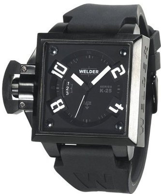 Welder K25-4103 K25 Analog Black Ion-Plated Stainless Steel Square