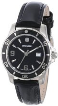 Wenger 70365 Sport Black Dial Black Leather