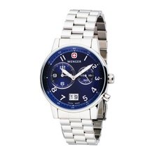 Wenger 74718 Commando Dual Time 2-Eye Blue Dial Steel Bracelet