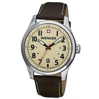 Wenger Terragraph , Sand Dial Brown Leather Strap 541.106