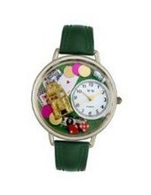 Casino Hunter Green Leather And Goldtone