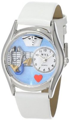 uWhimsical Watches Whimsical es S0610002 Nurse White Leather 