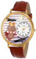 uWhimsical Watches Whimsical es Unisex G0640011 Knowledge Is Power Tan Leather 